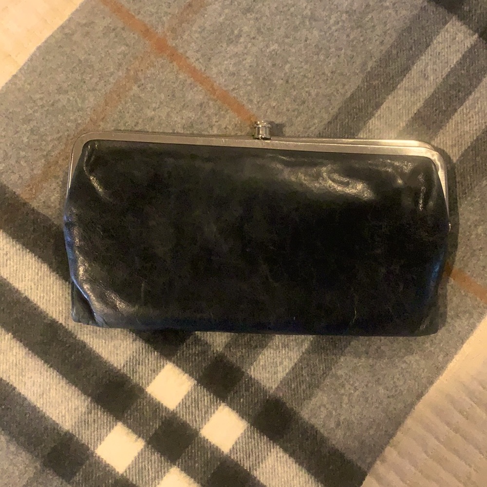 HOBO I'ntl | Lauren Wallet | Worn  Black Leather